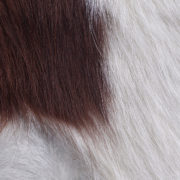 Couro com Pelo Marrom Branco Poney